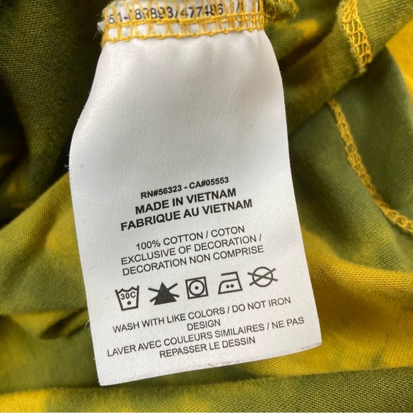 TWO 03 JORDAN Men’s Shirt Jump Man Yellow Tie-Dyed Distressed Size XXL - Picture 7 of 12